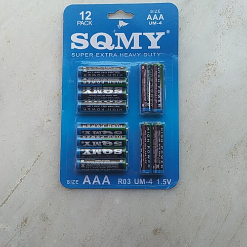 SQMY AAA αλκαλικές μπαταρίες πακέτο 12 καινούργιες