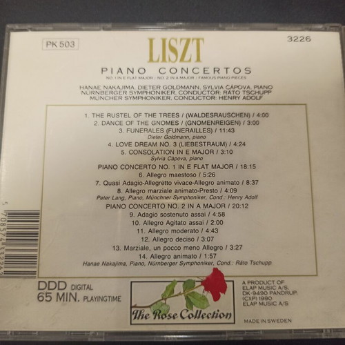 Liszt Piano Concertos CD like new, rare from 1990