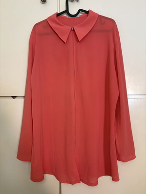 Celestino coral airy shirt tunic with zipper, women's M
