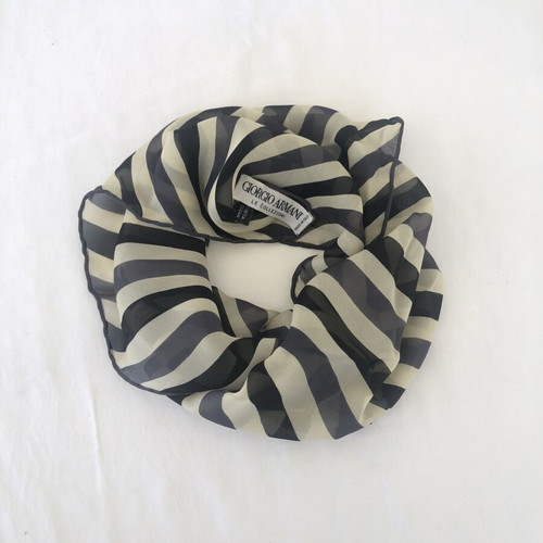 Giorgio Armani Le Collezioni striped silk scarf like new