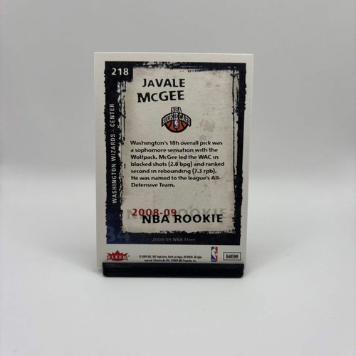 Javale McGee Fleer 2008-09 Rookie Card like new
