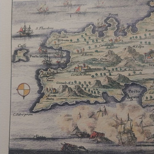 Collectible engraving Karpathos new, ISLE DE EYLAND SCARPANTO 1688