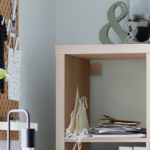 IKEA KALLAX shelf like new, wood/beige color