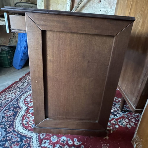 Wooden Study Desk like new with 2 drawers and protective glass