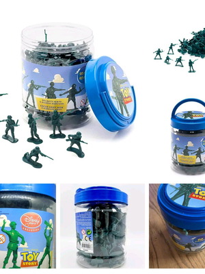 Κουβαδάκι με τους πράσινους στρατιώτες Toy Story σαν καινούργιο