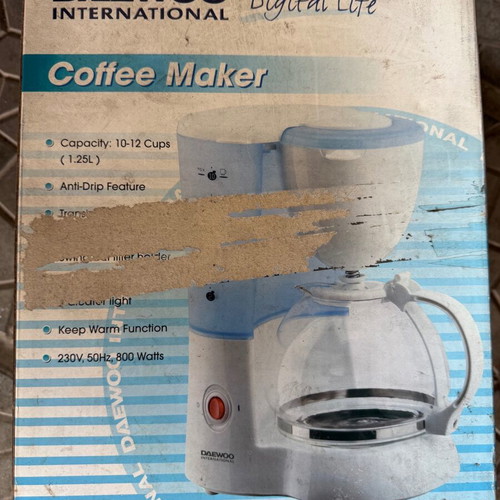 Daewoo Coffee Maker new, 10-12 cups, 800W