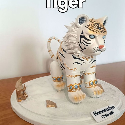 Elementallyst Tiger figure 30 cm new, 3D printed with durable PLA+