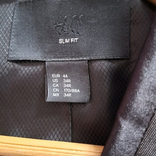 H&M men's jacket modern, like new, anthracite size 44 slim fit