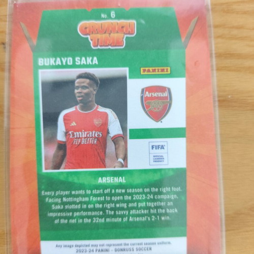 Panini Donruss Crunch Time Bukayo Saka Arsenal card like new
