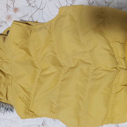 Yellow Denim vest jacket like new, size S