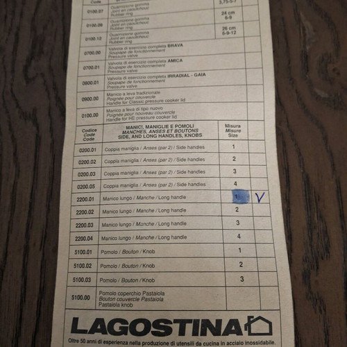 Lagostina No1 Handle new, original