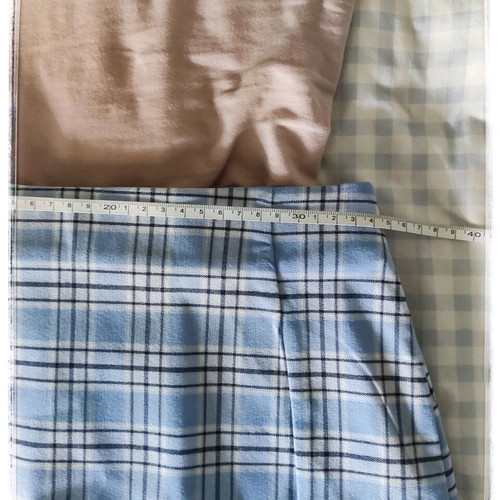 Coquette Mini Skirt used, blue checkered, size 36