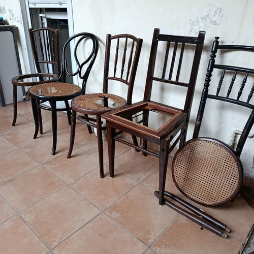 Thonet style Viennese chairs, set of 5