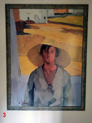 Copy of painting Nikos Lytras The Straw Hat 1925 used