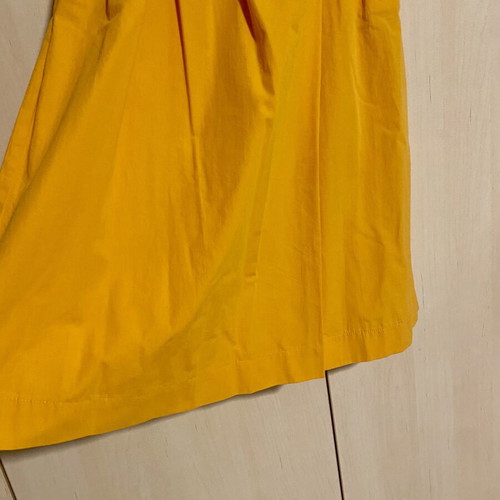 Zara cotton skirt new, yellow and orange, elastic waist, pockets