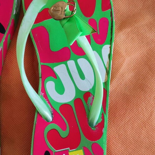 Juicy Couture flip-flops new, red and green, sizes 39-40