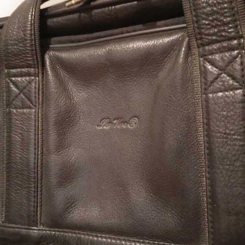 Lavor leather travel bag used, black