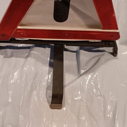Heavy-duty folding car safety triangle like new