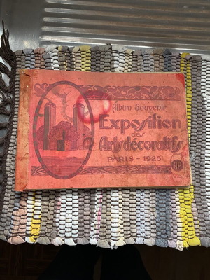 Collectible Paris 1925 Art Deco postcard album used