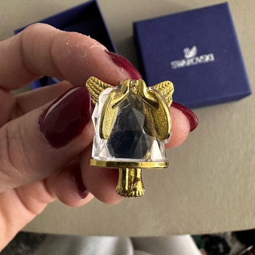 Swarovski Angel vintage retired brooch with crystal, like new
