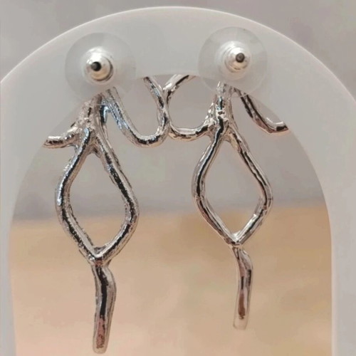 Silver Bow Earrings new
