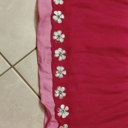 Summer dress with stone embroidery, like new, pink, size S