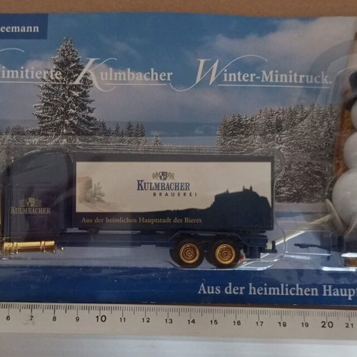 Kulmbacher beer promotional truck with snowman new