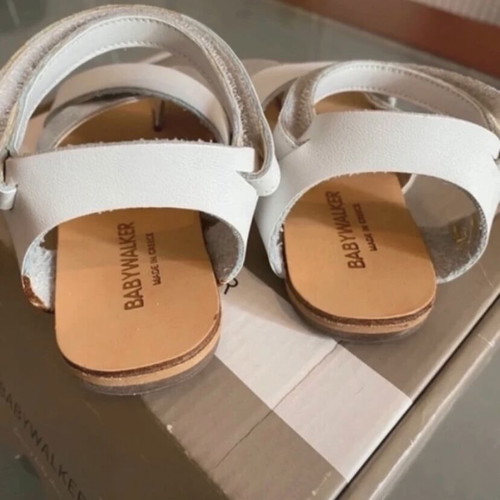 Babywalker baby sandals new white-silver with strap