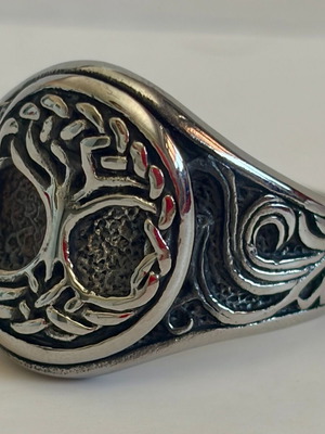 Tree of Life 316L Steel Ring Size US 13 New