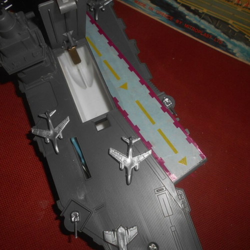 Mister P Mitroplast Averof battery-operated aircraft carrier toy 1970
