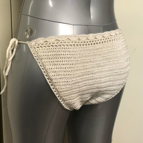 Knitted bikini bottom new, size S, beige