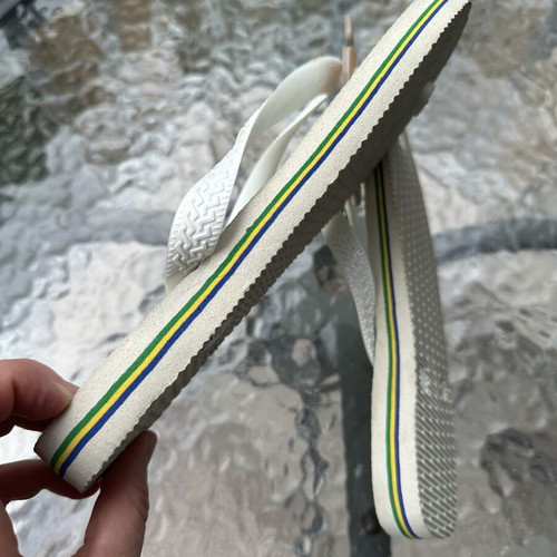 Havaianas slippers new, size 36, white and green
