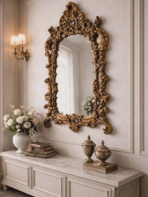 Imposing wall mirror early 20th century, like new