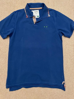 Project E t-shirt polo new, size XXL, blue with colorful details