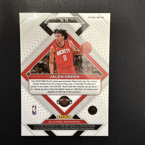 Panini Prizm Emergent Jalen Green #15 Silver Prizm RC new