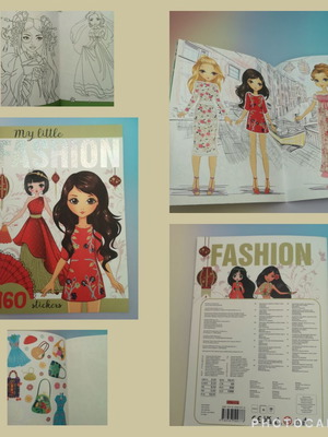 Children's activity book with coloring models and 160 stickers