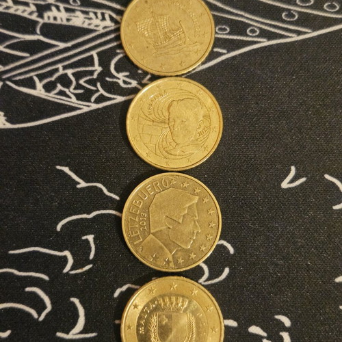 Rare 2€ and 0.50€ coins used