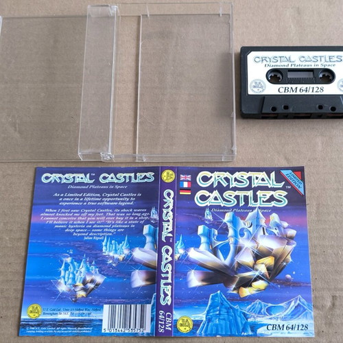 Crystal Castles Diamond Plateaus In Space Commodore cassette US Gold
