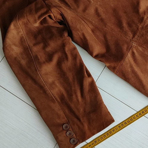 Vintage suede leather men's jacket Leder Moden Collection like new, tan