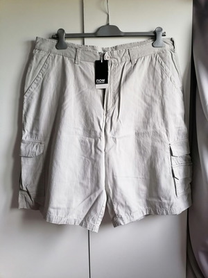 Now men's shorts XL new, light gray, 100% cotton