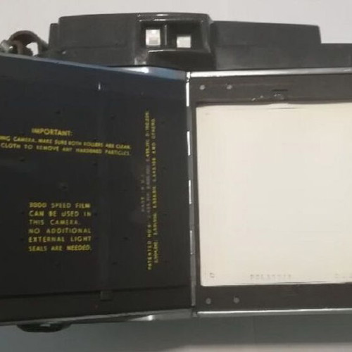 Polaroid 110A Pathfinder camera used with leather case