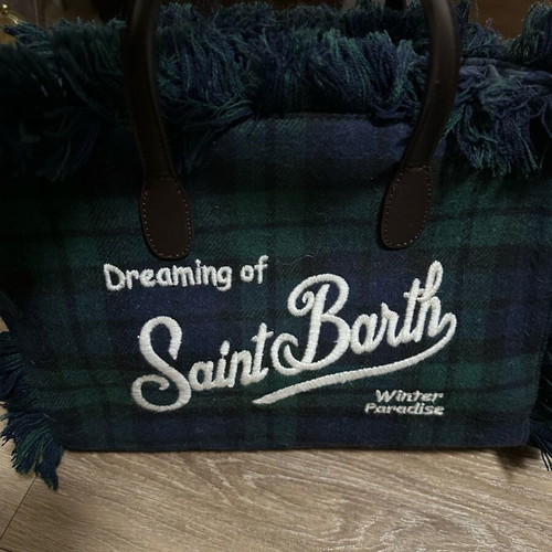 MC2 Saint Barth checked bag with strap new, multicolor