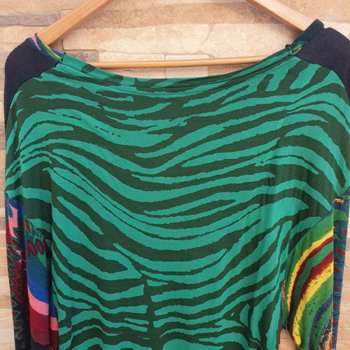 Desigual dress, colorful, size S/M, cotton and viscose