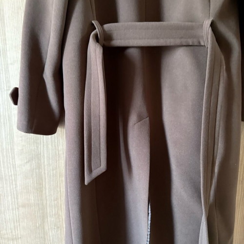 DLV Brown Maxi Coat New With Belt, Size S-M