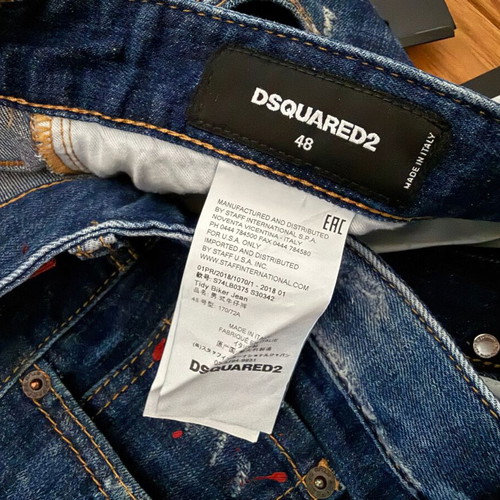 Dsquared2 Tidy Biker Jean S74LB0375 jeans new, size 48, blue