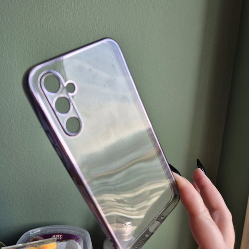 Samsung A34 mobile phone cases used, Mobilfox leopard and transparent lilac