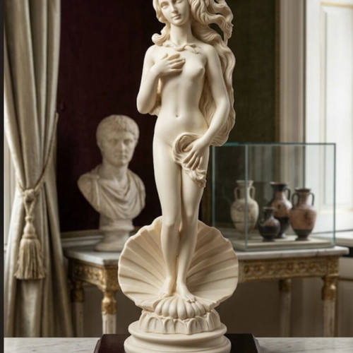 Birth of Aphrodite statue like new, 50 cm alabaster resin