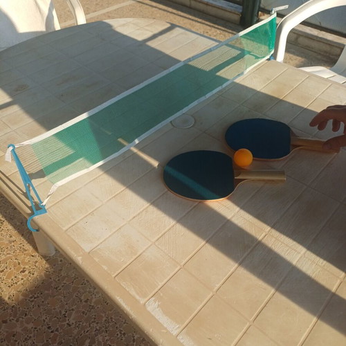 Portable Ping Pong Set with 2 Rackets, Net, Ball