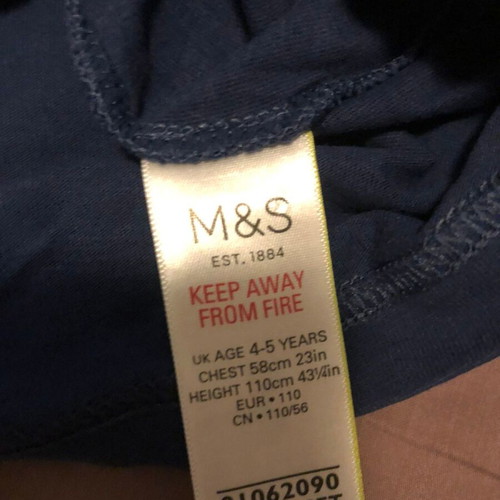 Marks & Spencer T-shirt for 4-5 years boy used, blue and red