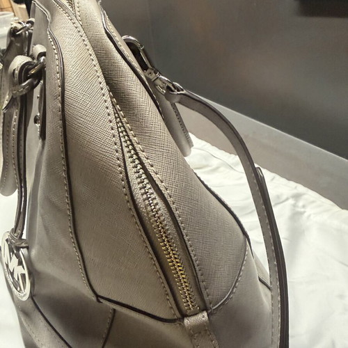 Michael Kors grey leather handbag